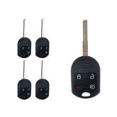 Lots of 5 Keyless Entry Remote Car Key Fob Replacement for Selected Ford 4 Buttons CWTWB1U793 164-R7976